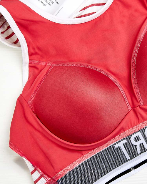 Жіночий спортивний бюстгальтер в смужку Royalfashion