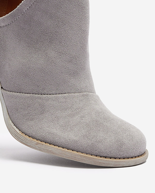 Сірі жіночі ботильйони з вирізами Cintura - Взуття