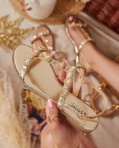 Royalfashion Жіночі босоніжки Selina zirconia