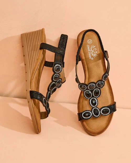 Royalfashion Жіночі босоніжки з цирконієм Obrina