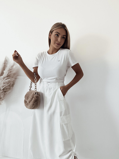 Royalfashion dámská midi sukně s kapsami