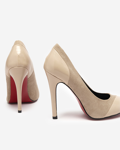 Бежеві жіночі туфлі на підборах Voleris