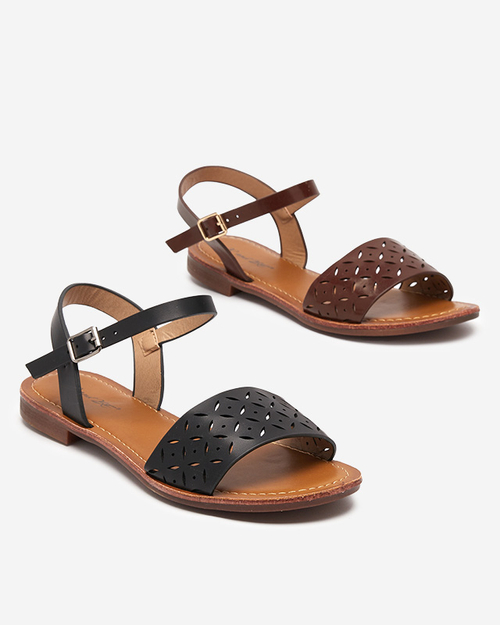 Темно-коричневі жіночі босоніжки Kofiil