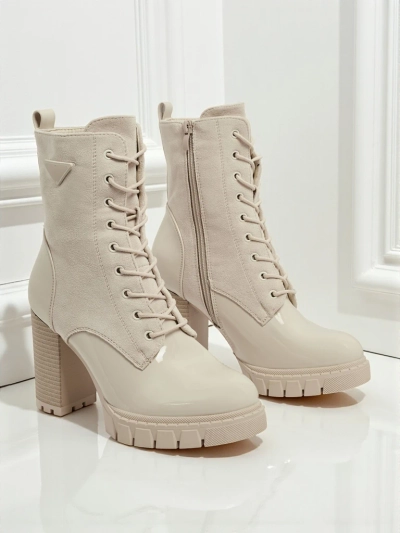 Dámské kotníkové boty eko semišové na sloupku Event Bramble