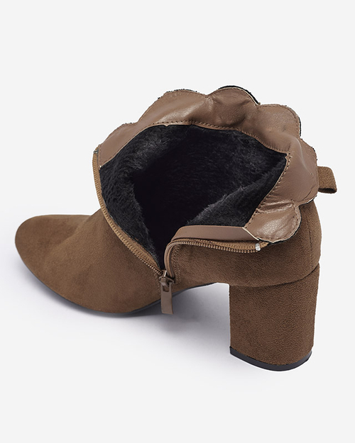 Жіночі черевики з екозамші коричневого кольору Kernag- Footwear