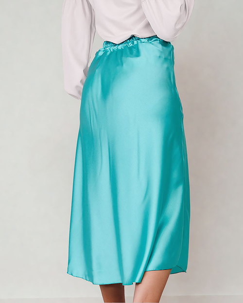 Royalfashion Жіноча спідниця міді a'la атлас