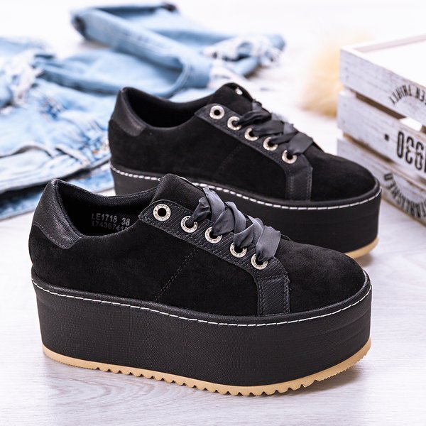 Černé popínavé rostliny na platformě Anime - Obuv