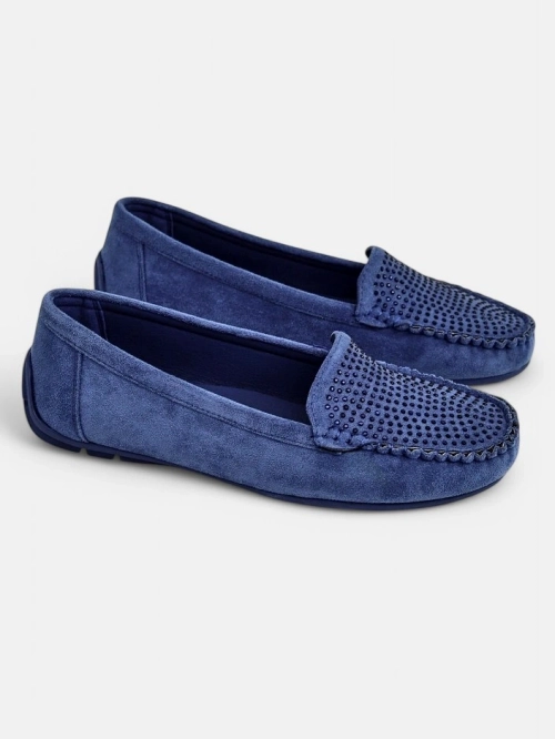 Royalfashion Жіночі мокасини з стразами Ezuess