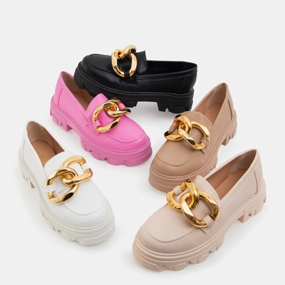 OUTLET Béžové boty se zlatým ornamentem Lygia - Obuv