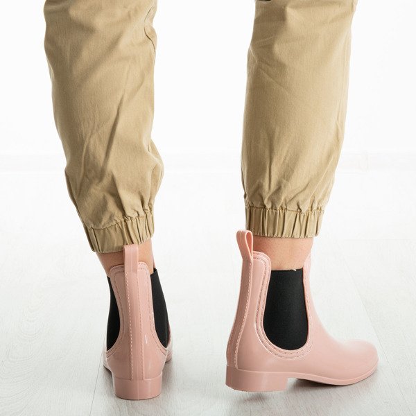 Béžové gumové lakované galoše Furu - Footwear 1