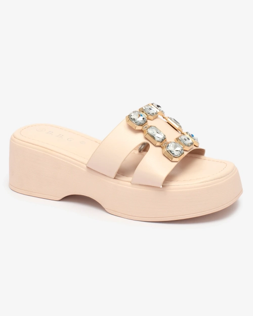 Жіночі шльопанці Royalfashion Powder на суцільній підошві Norixi