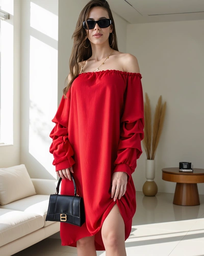 Royalfashion Hladké dámské šaty a'la španělské s volánky