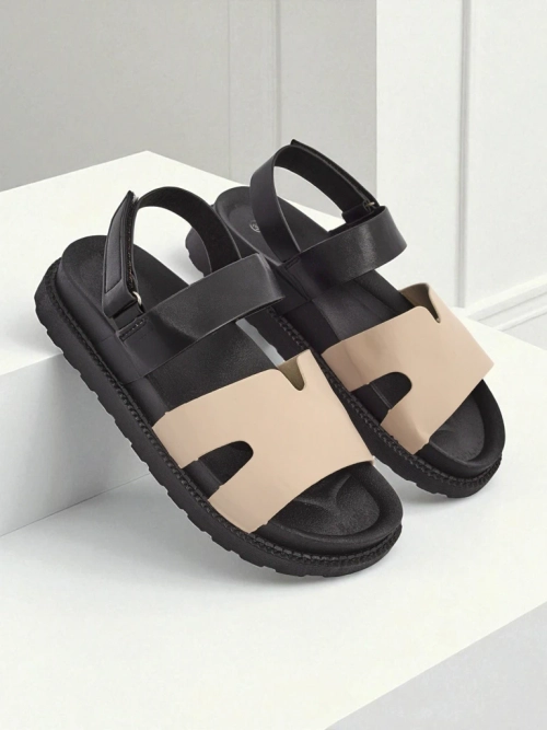 Сандалі жіночі на танкетці Hera Azzurro з екошкіри графітові на літо