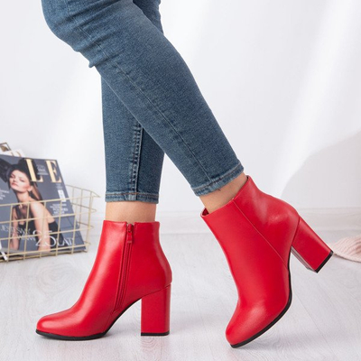 Червоні черевики на вищій стійці Пекан - Взуття