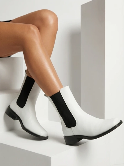 Ботильйони Жіночі Astra Білі Шкіряні Елегантні на Осінь