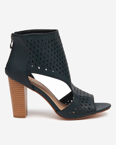 Dámské černé prolamované sandály Azua- Footwear