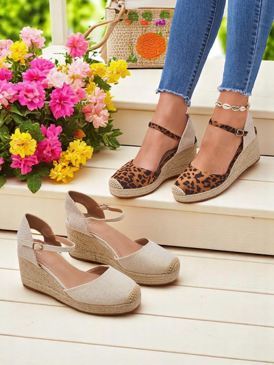 Dámské sandály klínové podpatky Callista Royalfashion béžové ekologická kůže