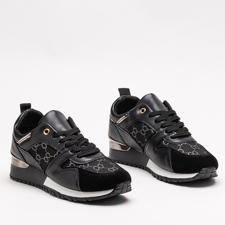 Černé dámské sportovní boty s potiskem Engla - Obuv