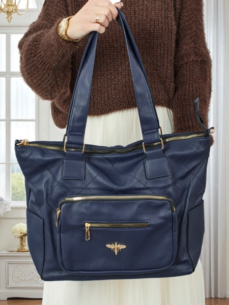 Dámská shopper kabelka z eko kůže prošívaná Marvaya