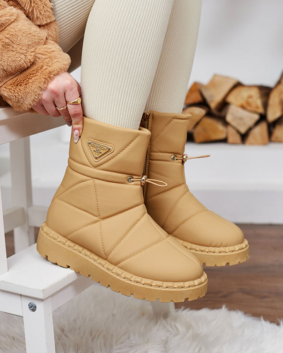 Royalfashion Camel dámské boty a'la snow boots Oterika