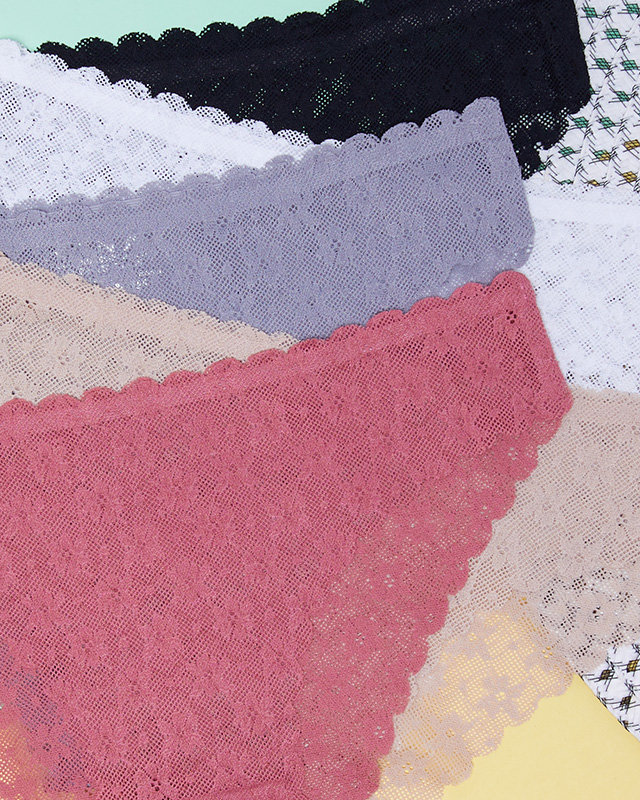 5 balení Bezešvé krajkové dámské kalhotky kalhotky - spodní prádlo