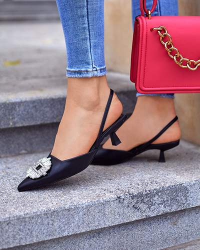 Černé dámské sandály a'la vysoké podpatky Arga - Obuv