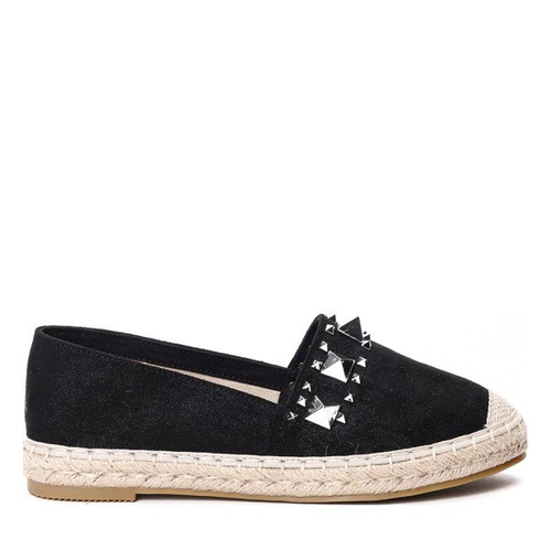 Czarne espadryle- Obuwie