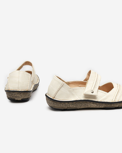 OUTLET Біле жіноче взуття на липучках Elgasi- Footwear