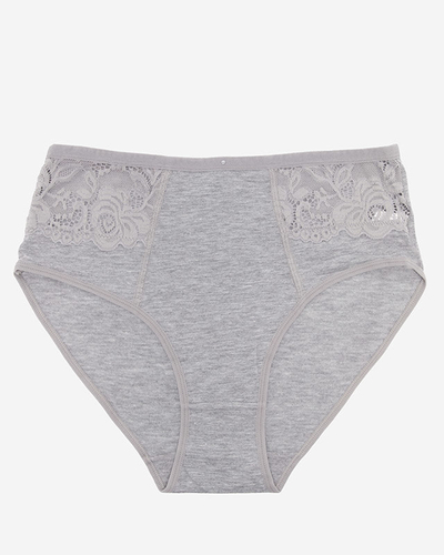 Сірі жіночі бавовняні трусики PLUS SIZE- Нижня білизна