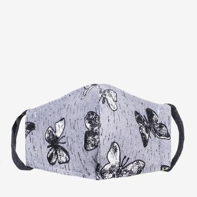 Dětská tmavě modrá třívrstvá obličejová maska - masky 1