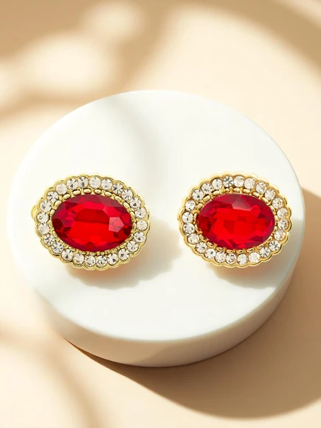 Royalfashion Dámské klipsové náušnice s krystaly a kubickou zirkonií