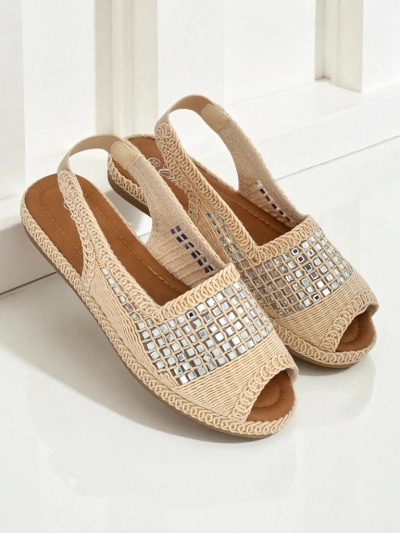 Dámské espadrilky na klínku s kamínky Belle Sparkle