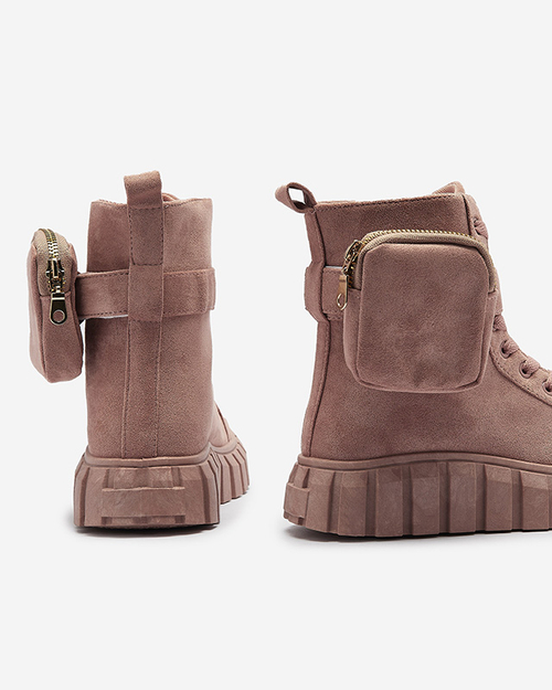 Жіночі черевики з сумкою рожевого кольору Sauups- Footwear