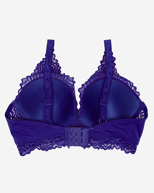 Кобальтовий чуттєвий мереживний бюстгальтер - Нижня білизна