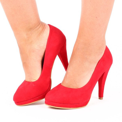 Czerwone czółenka na platformie Custo - Obuwie