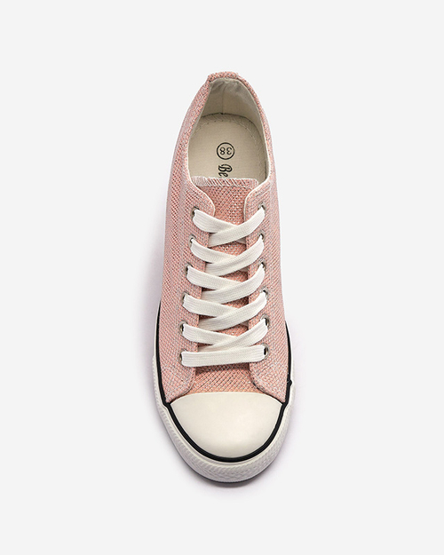 Рожеві жіночі кеди на прихованому якорі з блискучою ниткою Seggat- Footwear