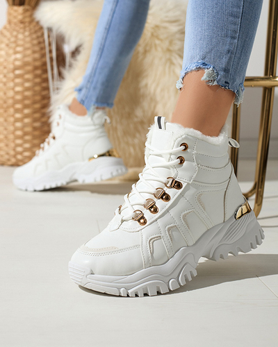 Bílé sněhule z ekokůže Vetorr- Obuv