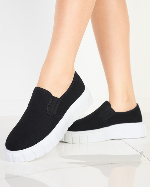 Чорні жіночі сліпони на масивній підошві Tenri