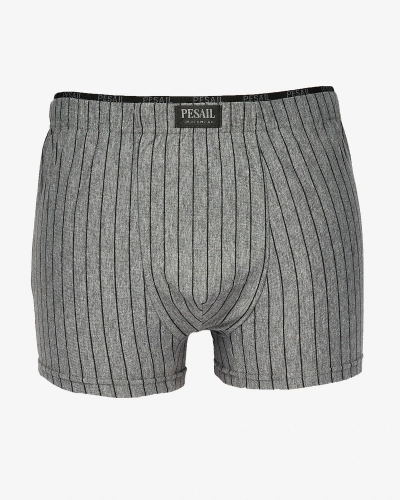 Royalfashion Šedé pánské pruhované boxerky