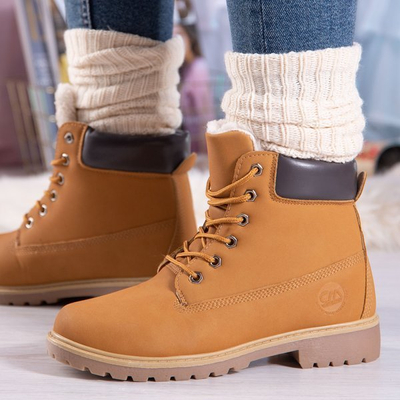 Hnědé turistické boty s izolací Polar Bear - Obuv