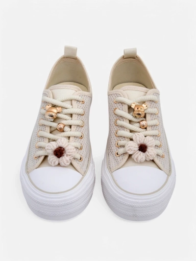 Royalfashion Dámské perforované tenisky s ozdobami Osdo