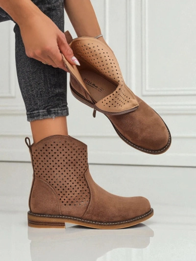 Royalfashion Dámské kotníkové boty s prolamováním Toffas