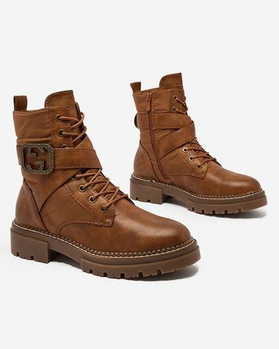 Royalfashion Dámské boty bagger v hnědé barvě Muasers