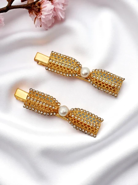 Royalfashion Sponka do vlasů s kamínky ve tvaru mašliček Bow Sparkle