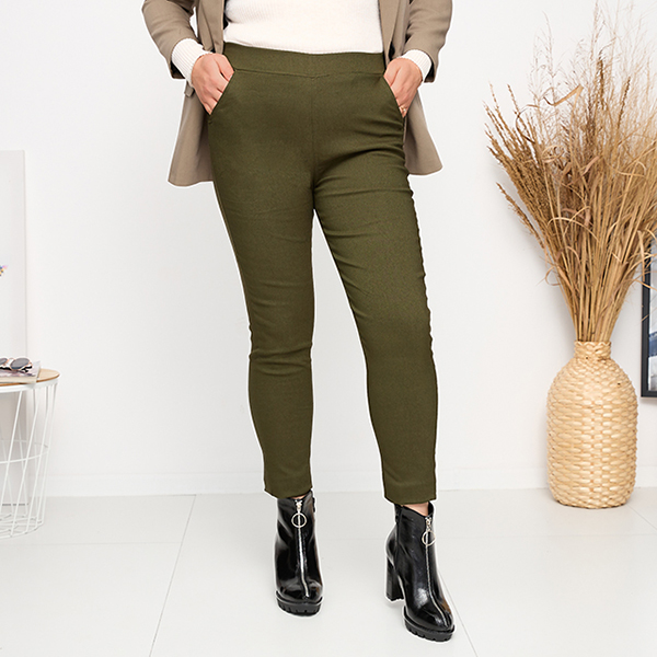 Темно-зелені жіночі утеплені трегінси - Одяг