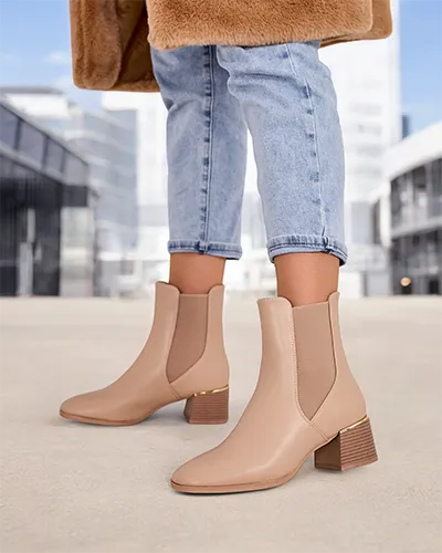 Dámské černé kotníkové boty Royalfashion na nízkém podpatku model Eterra