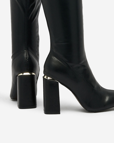 Royalfashion Černé dámské kozačky Tasherta