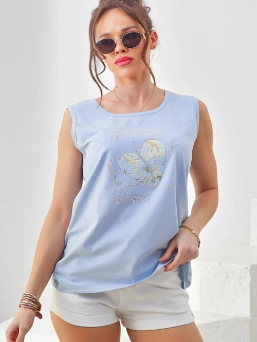 Royalfashion бавовняний жіночий топ з серцем