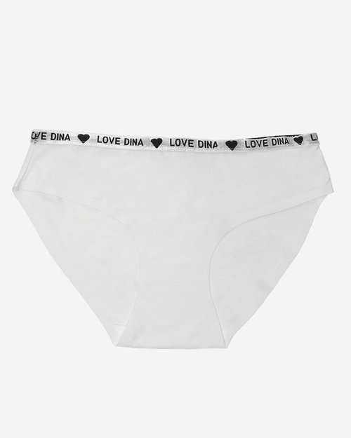 Жіночі білі гладкі трусики, лазерна вирізка - Нижня білизна