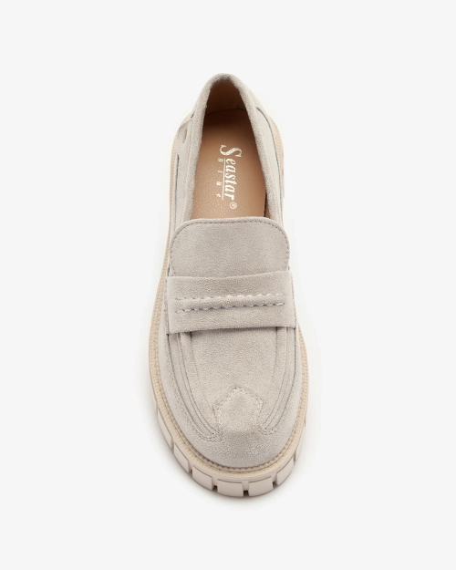 Мокасини жіночі сірі з екозамші Siherta- Footwear